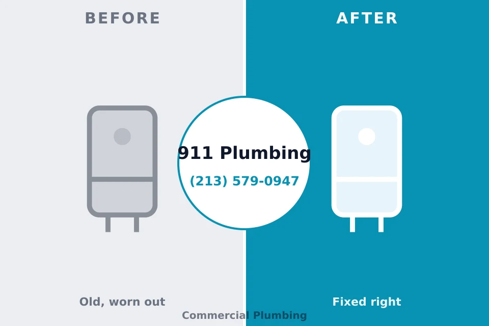 Before and after: plumbing company LeChee, AZ